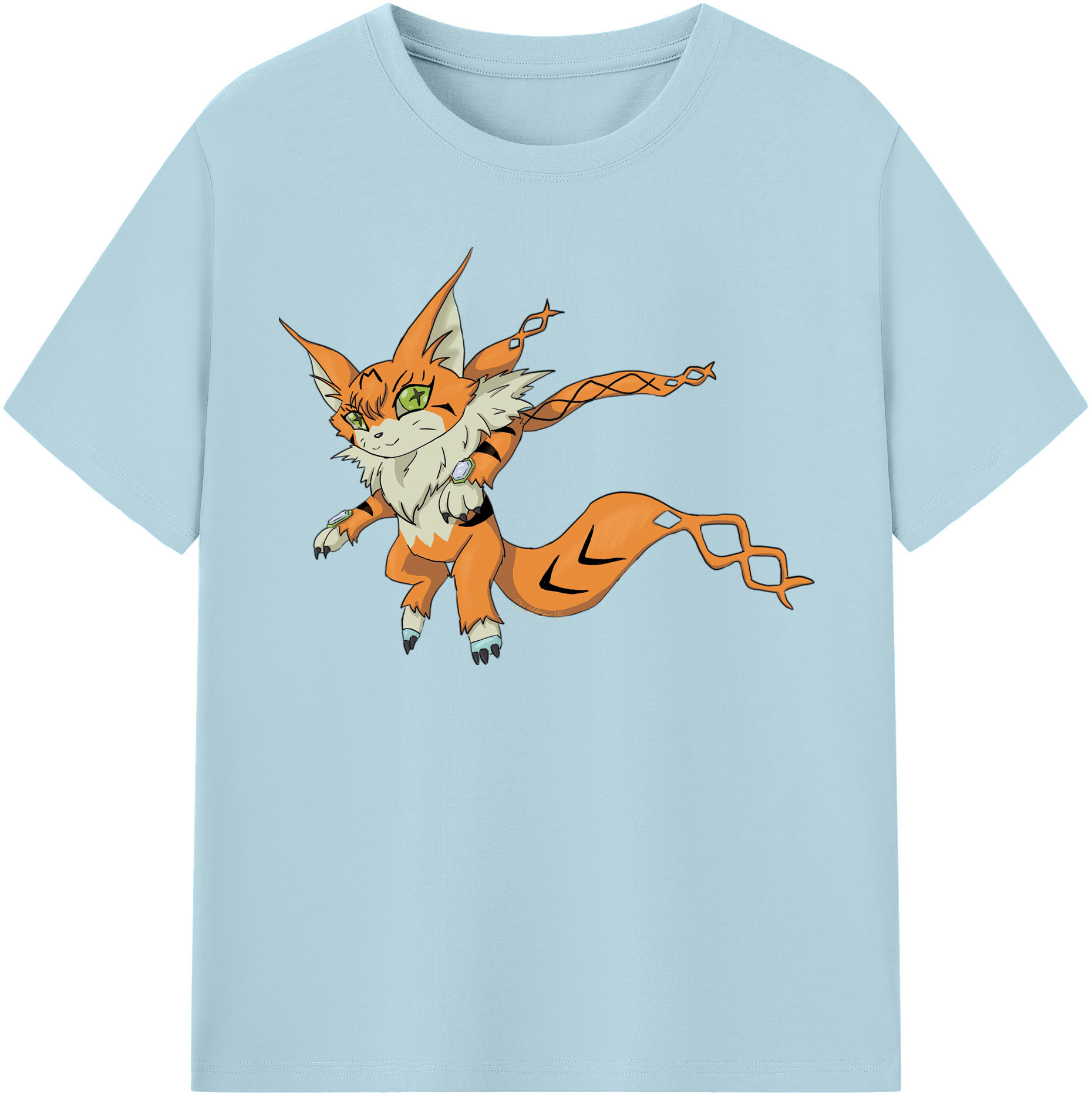 （画像用） Digimon デジタルモンスター/デジモン 綿100％半袖Tシャツ（フロントプリント）
